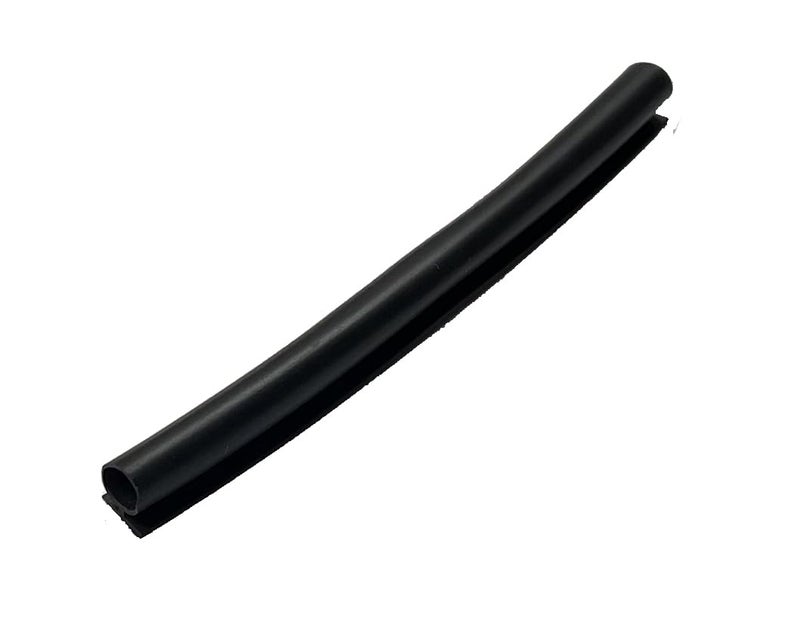 Herco TP-1132 Miniature Bulb-Shaped Black Neoprene Rubber Gasket Seal - 7/32" Base with 1/4" Hollow Bulb x 10 ft. - Image 2